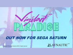 L'écran titre de Vigilante Paradise sur Sega Saturn (source d'image : Playnautic via Itch.io)
