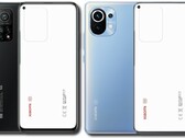Le design du boîtier de l'appareil photo du Xiaomi Mi 11T ressemble davantage au Mi 10T (L) qu'au Mi 11 (R). (Image source : Xiaomi/FCC - édité)