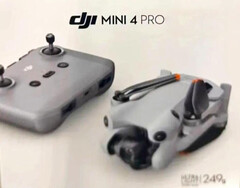 L'emballage de la DJI Mini 4 Pro. (Source de l'image : @Quadro_News - édité)