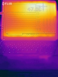 ThinkPad X1 Tablet G3 - Relevé thermique : Stress-test (à l'avant).