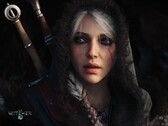 Image promotionnelle de The Witcher 4 montrant un gros plan de Ciri avec deux épées en arrière-plan