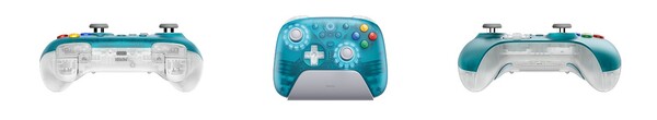 La manette sans fil N64 8bitDo Ultimate 2, édition N64, présente un design bicolore.