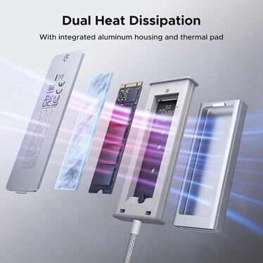 Conception en aluminium avec coussinet thermique