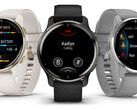 Le Venu 2 Plus est disponible en trois couleurs. (Image source : Garmin)