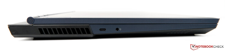 À gauche : USB-C 3.2 Gen 2, port audio combiné casque/microphone