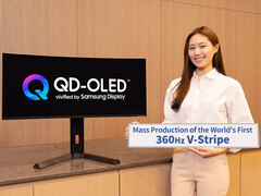 Premier moniteur V-Stripe QD-OLED avec un taux de rafraîchissement de 360 Hz. (Source de l'image : Samsung Display)