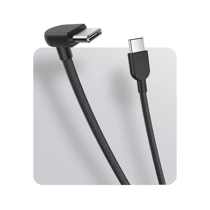 Le câble tressé USB-C à USB-C 3A de Xiaomi (10 cm) (Source de l'image : Xiaomi)