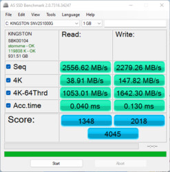 AS SSD (échantillon US)