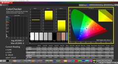 CalMAN ColorChecker (Profil : Natif, Espace couleur cible : P3)