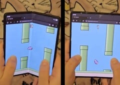 Foldy Bird, créé par Rebane, est une version spéciale de Flappy Bird qui incite les utilisateurs de téléphones pliables à faire littéralement claquer leur écran. (Source de l'image : @Rebane2001 via X, édité)