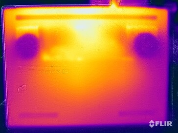 Températures de surface de l'essai sous contrainte (base)