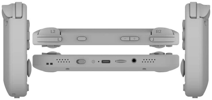 Le TrimUI Smart Pro S sous plusieurs angles. (Source de l'image : Baidu)