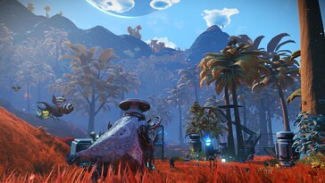 Image montrant une planète dans No Man's Sky.