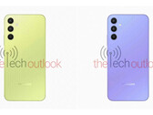 Quelques nouveaux rendus de Galaxy A34. (Source : The Tech Outlook)