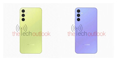 Quelques nouveaux rendus de Galaxy A34. (Source : The Tech Outlook)