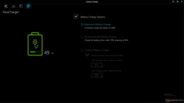 Comportement de charge de la batterie