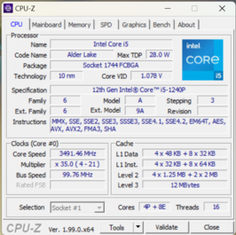 CPU-Z principal