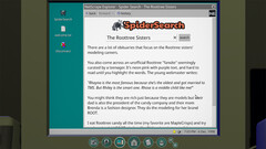 Une capture d'écran du "moteur de recherche" intégré au jeu titulaire, situé dans les années 90 (source d'image : SteamDB)