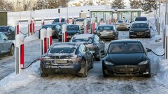 Les Teslas perdent un quart de leur autonomie par temps froid (image : Geir Olsen/Motor)
