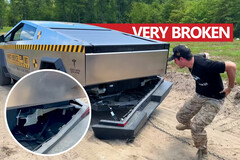 WhistlinDiesel a sérieusement endommagé son Cybertruck lors de son examen, et ce n'est pas toujours de sa faute. (Source de l'image : WhistlinDiesel sur YouTube)