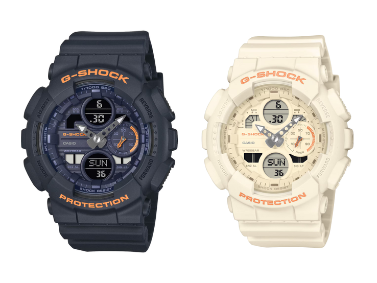 Les montres Casio G-Shock GMA-S140-2A (à gauche) et GMA-S140-7A (à droite). (Source de l'image : Casio)