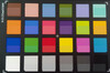 Blackview A60 Pro - ColorChecker Passport : la couleur de référence se situe dans la partie inférieure de chaque bloc.