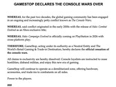 Une capture d'écran de la déclaration satirique de GameStop sur X (source d'image : GameStop X)