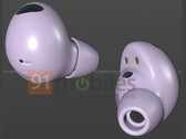 Le Galaxy Buds2 Pro devrait être lancé en août lors d'un événement Unpacked Galaxy bien rempli. (Image source : 91mobiles &amp; @evleaks)