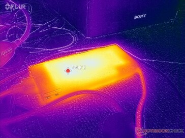 L'adaptateur CA atteint plus de 45°C lorsque vous utilisez des charges exigeantes