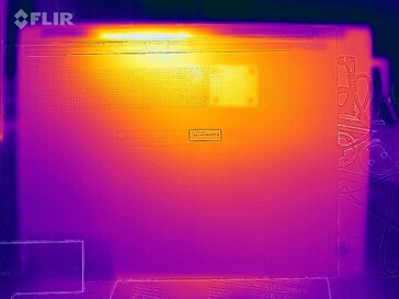 LG Ultra PC 16" avec Ryzen 3 5300U - distribution de la chaleur pendant le test de stress (en bas)