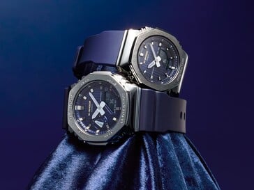 Les GM-2110SH-2A et GM-S2110SH-2A bleu marine évoquent la profondeur du ciel nocturne. (Source de l'image : Casio)
