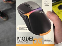 Détails de la boîte de la souris gaming Glorious Model O3. (Source de l&#039;image : @therightclicks sur X)