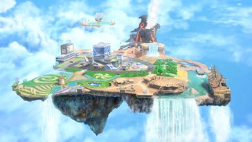 Zone du mode City Trial présentée dans Kirby Air Riders (Image source : Nintendo)