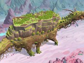 Une image montrant une ville dans The Wandering Village, actuellement à -50 % sur Steam.