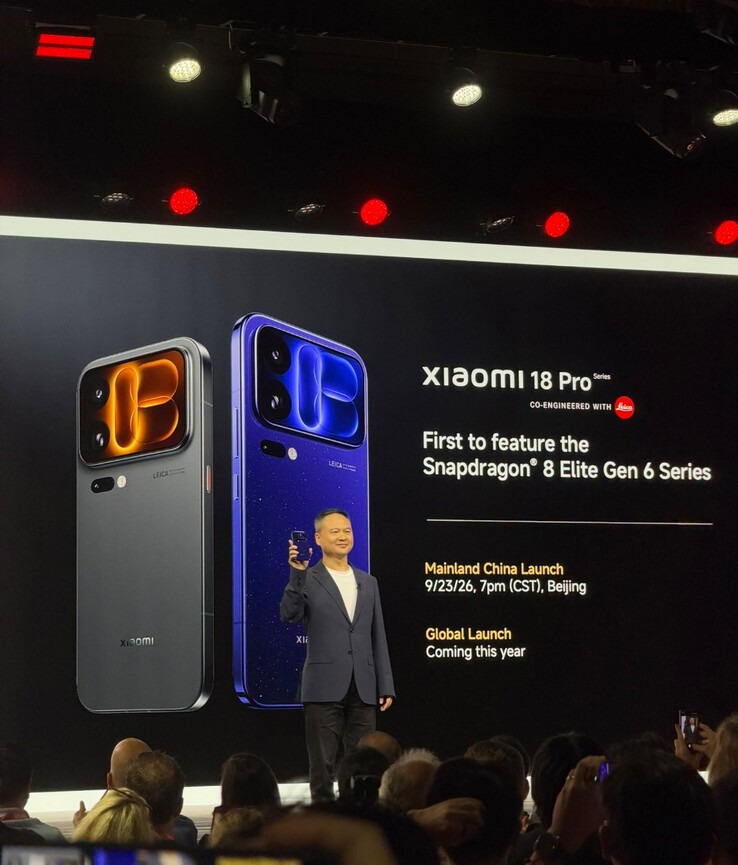 Lors du Snapdragon Summit, Xiaomi a confirmé le lancement mondial du Xiaomi 18 Pro cette année.