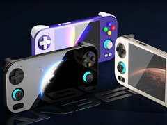 Le RG476H d'Anbernic dans ses trois couleurs de lancement. (Source de l'image : Anbernic)