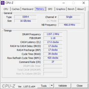 Acer TravelMate X3410 - CPU-Z : mémoire vive.