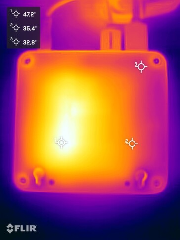 GMKtec NucBoc M3 Ultra pendant le test de résistance (face inférieure)