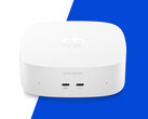 Le nouvel OmniDesk Mini est disponible avec un processeur allant jusqu’au Core 5 320. Photo : image promotionnelle montrant la face avant du mini-PC.
