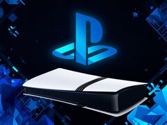 Bannière pour la console PS5 Pro avec le logo PlayStation affiché