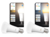 Les ampoules intelligentes Philips Hue A67 E27 White (à gauche) et White ambiance (à droite) 1600. (Source de l'image : Philips Hue)