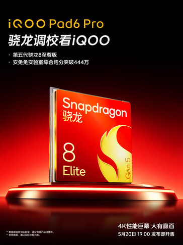 Le Pad 6 Pro est équipé d'une puce Snapdragon.