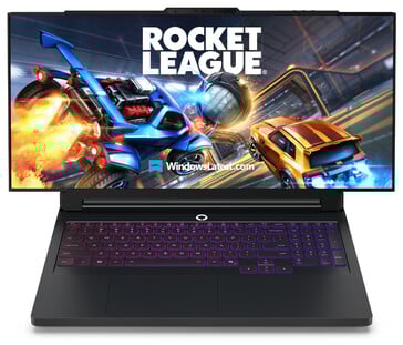 Rendu montrant Rocket League à l'échelle de l'écran élargi de la rumeur Legion Pro Rollable. (Source de l'image : Windows Latest)