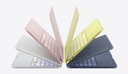 MacBook Neo en Argent, Blush, Citrus et Indigo
