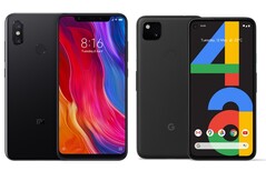 Pour cette ROM personnalisée, le Xiaomi Mi 8 devra s'habiller comme un Google Pixel 4a. (Source de l'image : Xiaomi/Google - édité)