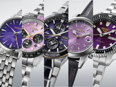 De gauche à droite, sur la photo : Seiko Presage HCB006J1, Prospex HBJ005, Astron HAB011J1, Alpinist HBC006J1 et 5 Sports HDB003.
