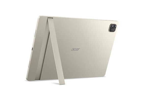 L'Acer Iconia A14 est doté d'une béquille intégrée. (Source de l'image : Acer)