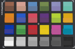 OnePlus 6 - ColorChecker : la couleur de référence se situe dans la partie inférieure de chaque case.