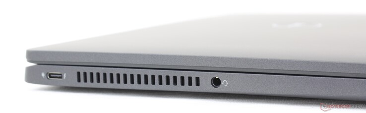 Gauche : USB-C avec Thunderbolt 4 + Power Delivery + DisplayPort, casque de 3,5 mm