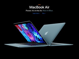 Concept 2022 Apple MacBook Air en bleu. (Image source : @ld_vova)